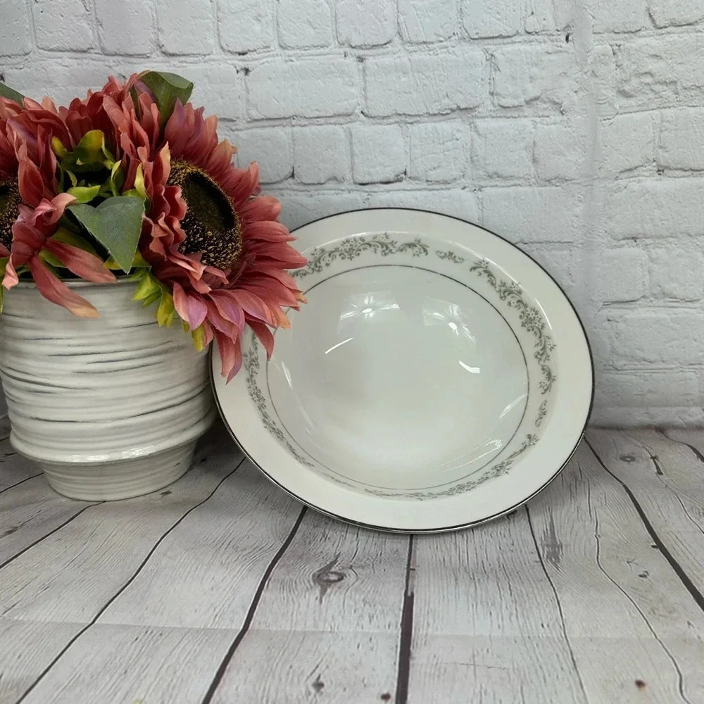 vintage noritake ivory china parkridge round vegetable serving bowl